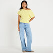 Jean d&eacute;tails clout&eacute;s denim bleach femme