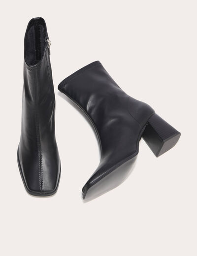 Bottines &agrave; talon noir femme