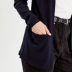 Gilet manches longues bleu marine femme