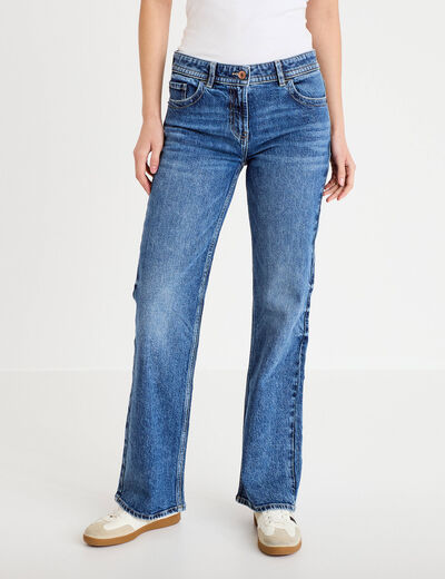 Jean bootcut taille basse denim double stone femme