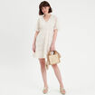 Robe &eacute;vas&eacute;e dentelle ecru femme