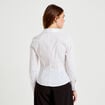 Chemise cintr&eacute;e manches longues ecru femme