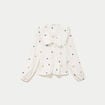 Blouse droite manches longues multicolore femme