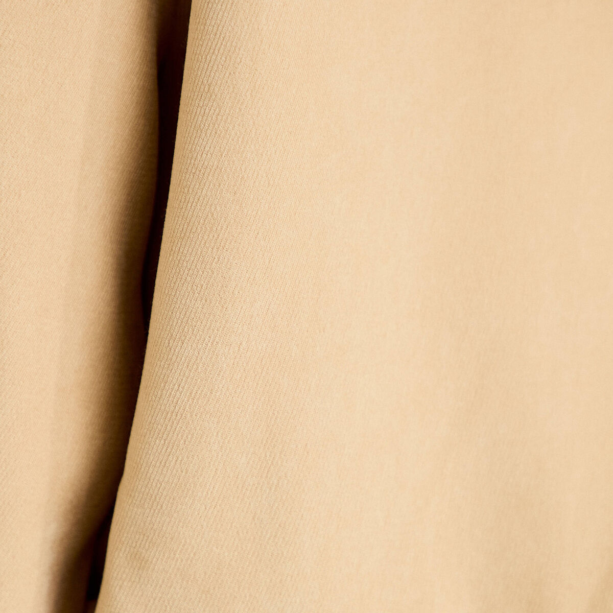 Veste cropped &agrave; capuche manches longues beige femme
