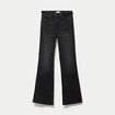 Jean bootcut avec ceinture amovible denim noir femme