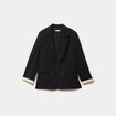 Blazer ajust&eacute; manches longues noir femme