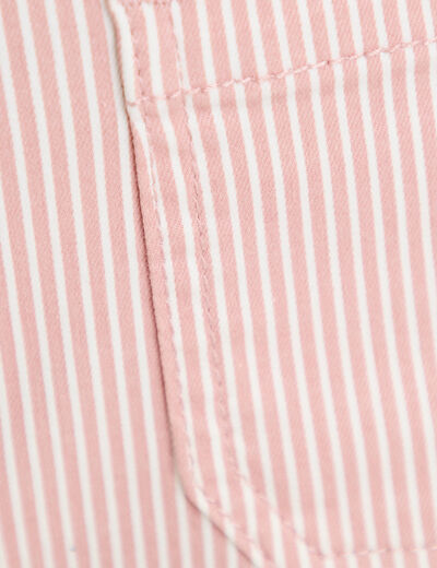 Jean flare cropped taille haute rose nude femme