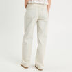 Jeans droit 5 poches denim bleach femme