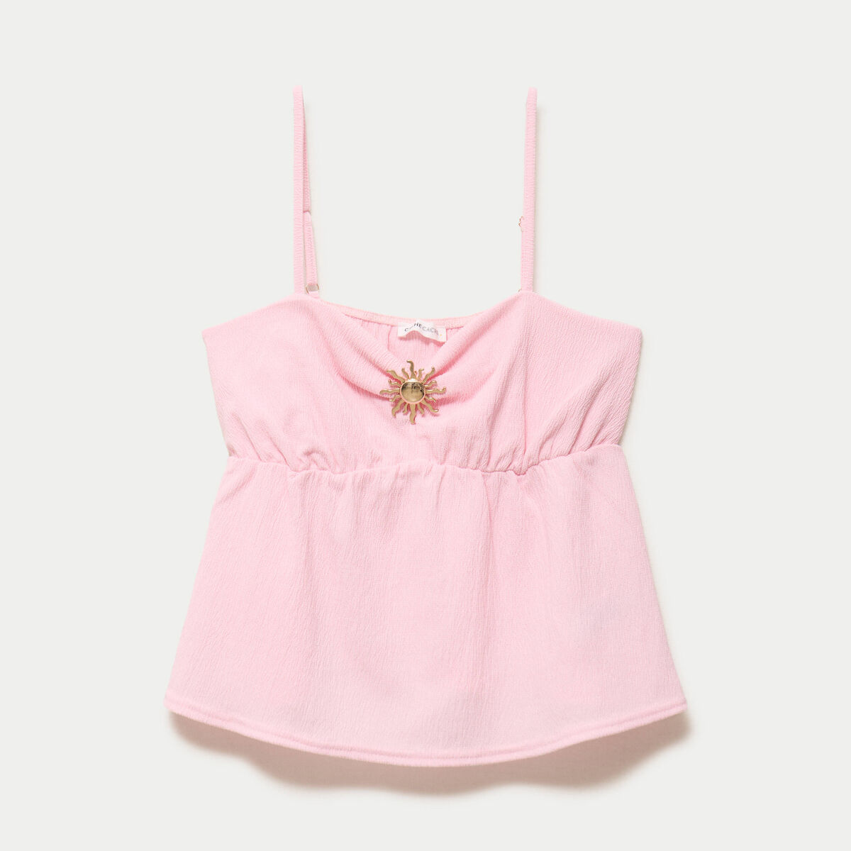 D&eacute;bardeur d&eacute;tail bijou rose clair femme