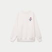 Sweat col rond manches longues ecru femme