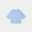 Pull manches courtes bleu clair femme