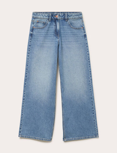 Jean wide leg taille standard denim double stone femme
