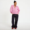 Blouse cintr&eacute;e col v manches 3/4 mauve femme