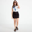 Jupe-short trap&egrave;ze courte noir femme