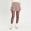 Jupe &eacute;vas&eacute;e pliss&eacute;e beige femme