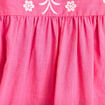 Blouse droite sans manches col v rose fushia femme