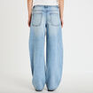 Jean coupe large denim triple stone femme