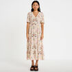 Robe &eacute;vas&eacute;e blanc femme