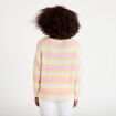 Pull col bateau manches longues jaune clair femme