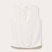 Blouse sans manches blanc femme