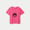 T-shirt oversize manches courtes rose fushia femme