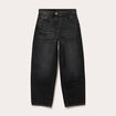 Jeans baggy taille basse denim snow noir femme