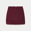 Jupe-short droite en maille rouge femme