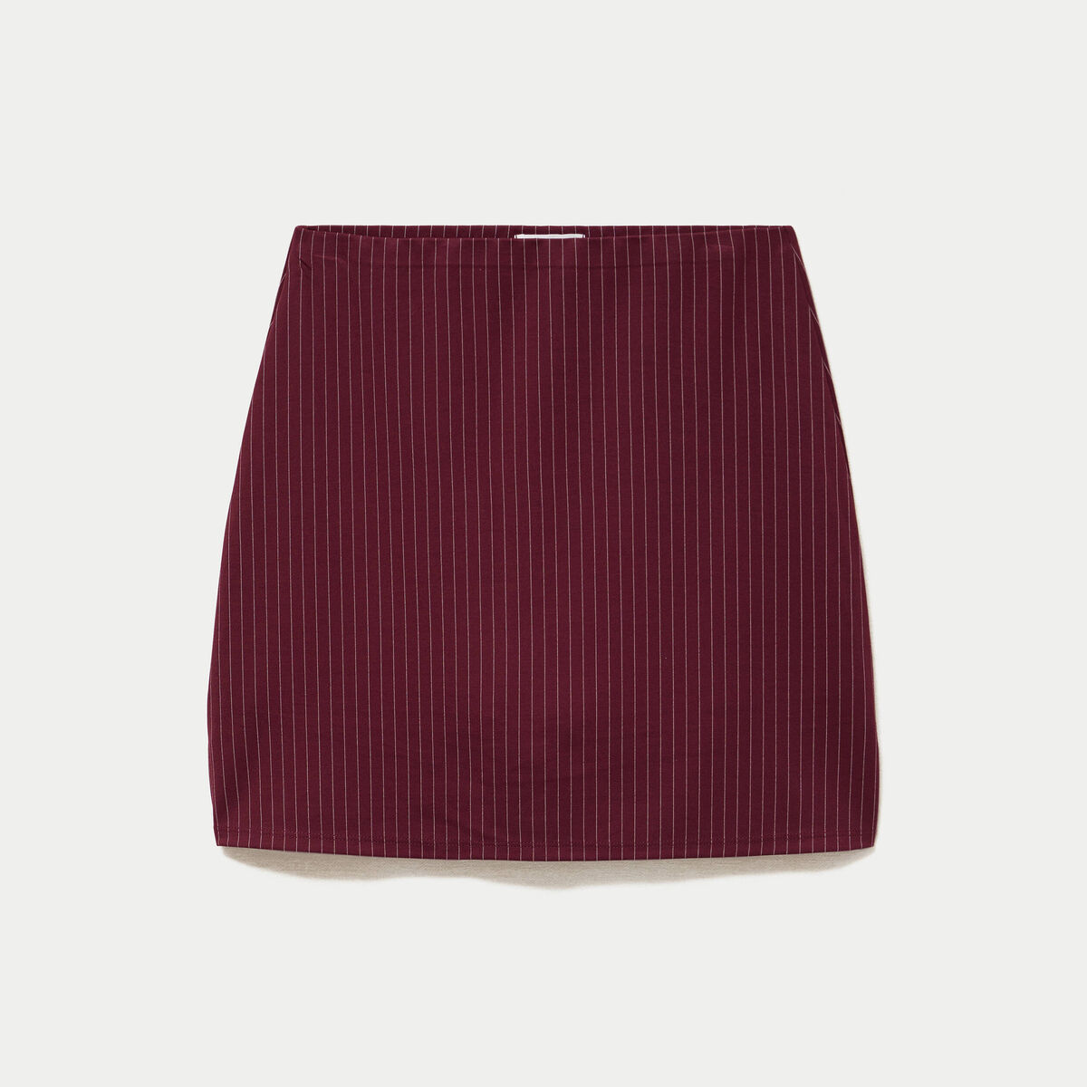 Jupe-short droite en maille rouge femme