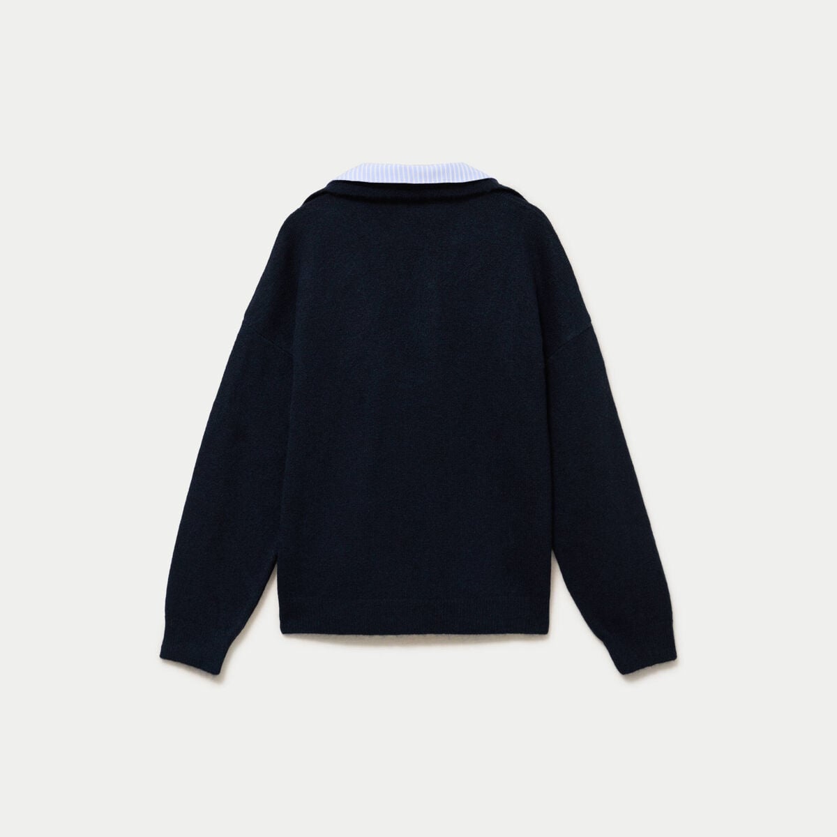 Pull effet 2-en-1 bleu marine femme