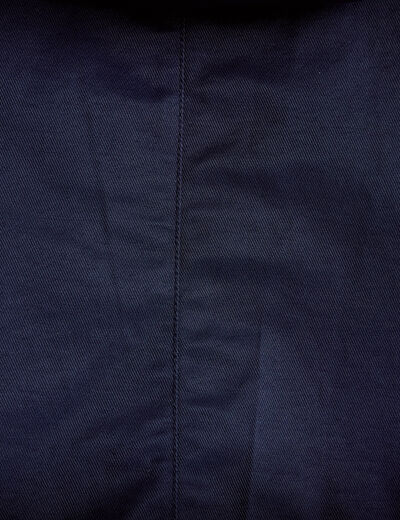 Parka &agrave; capuche taille ajustable bleu marine femme