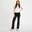Jean bootcut taille basse denim snow noir femme