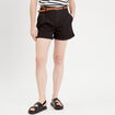 Short chino ceintur&eacute; noir femme