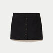 Jupe-short courte en maille noir femme