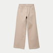Jean wide leg taille haute beige femme