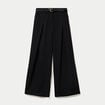 Pantalon bootcut ceinture amovible noir femme