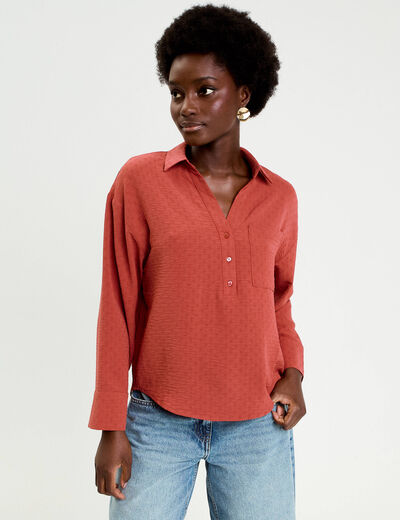 Vareuse manches longues vieux rose femme