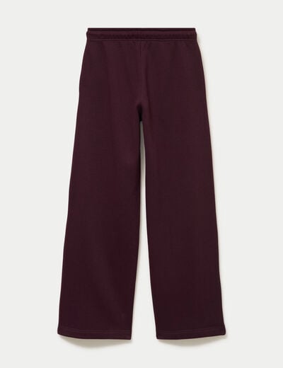 Pantalon large style jogging prune femme