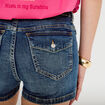 Short slim cigarette en jean stretch denim dirty femme