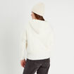 Gilet doubl&eacute; &agrave; capuche ecru femme