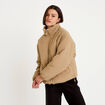 Doudoune r&eacute;versible effet polaire taupe femme