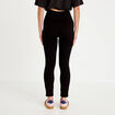 Leggings taille haute sans couture noir femme