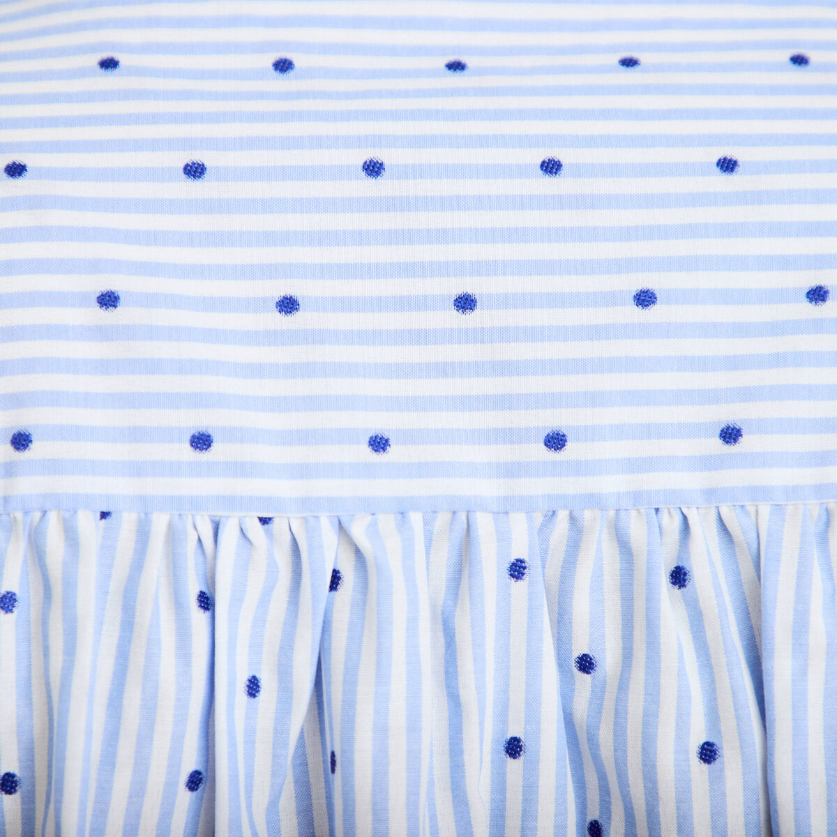 Chemise coupe ample manches 3/4 bleu femme