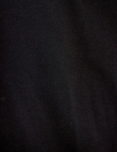 T-shirt col rond manches courtes noir femme