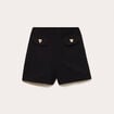 Short stretch d&eacute;tails coeur noir femme