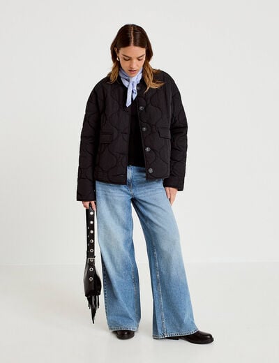 Veste ample manches longues noir femme