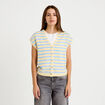 Gilet sans manches col v jaune femme