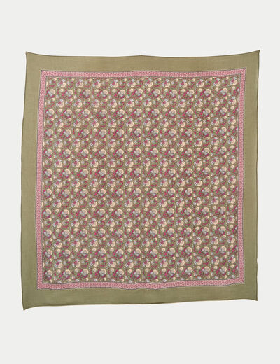 Foulard vert kaki femme