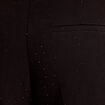 Pantalon bootcut &agrave; strass noir femme