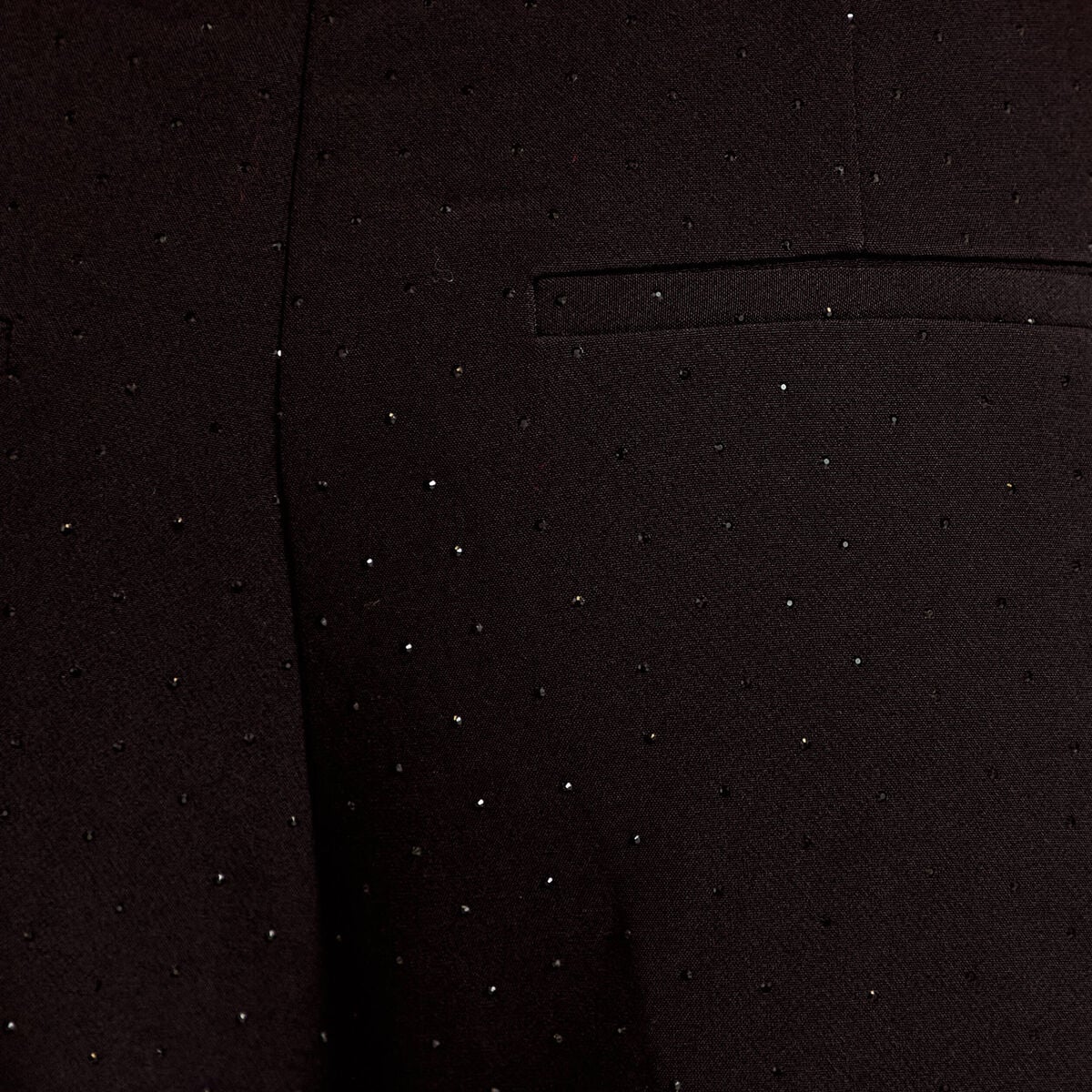 Pantalon bootcut &agrave; strass noir femme