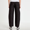 Jean barrel cropped taille standard denim noir femme